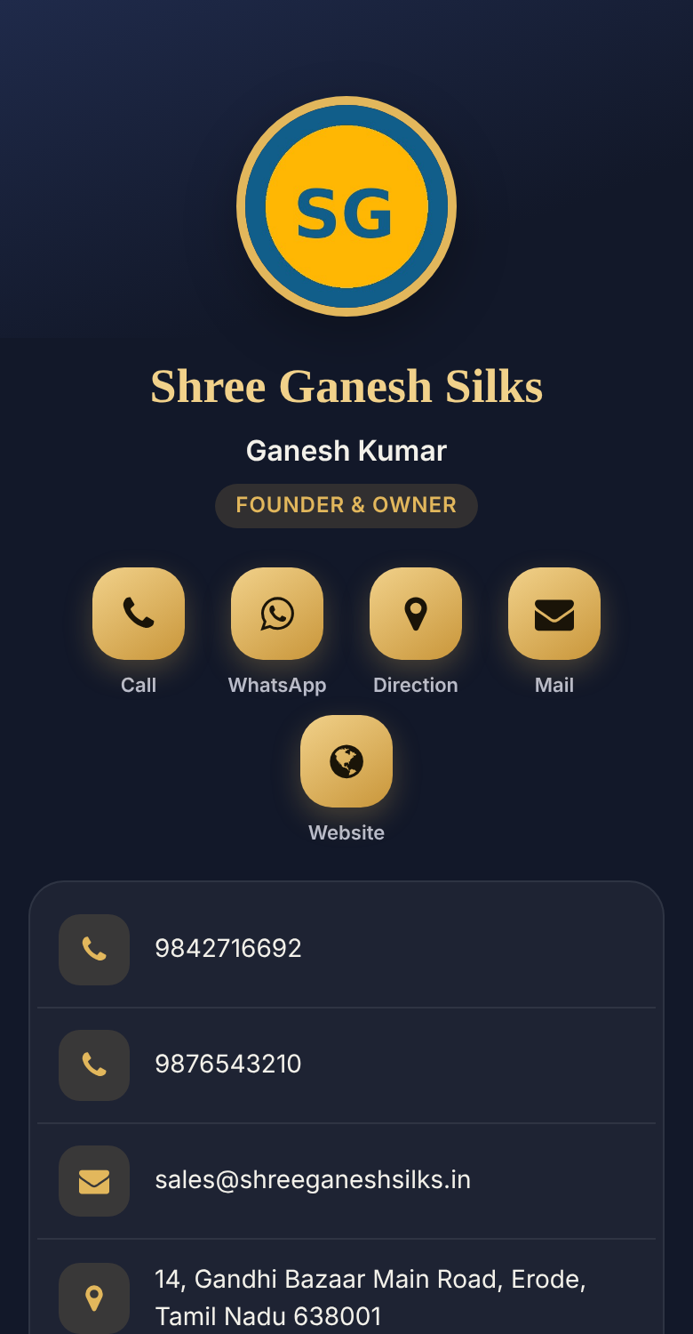 Midnight Gold card design